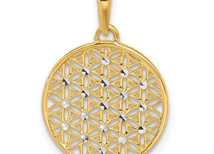 14k Yellow & Rhodium Pendants Style C4871 - Classique Jewelry Inc.