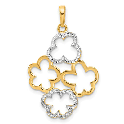 14K gold flower pendant