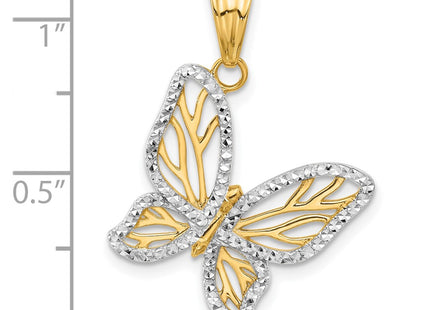 14k Yellow & Rhodium Pendants Style C4875 - Classique Jewelry Inc.