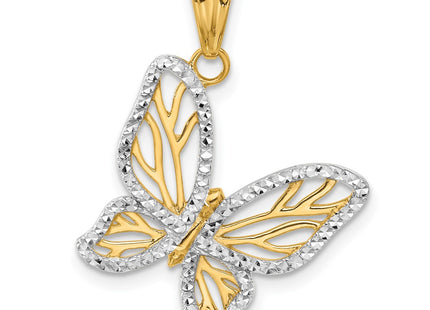 14k Yellow & Rhodium Pendants Style C4875 - Classique Jewelry Inc.