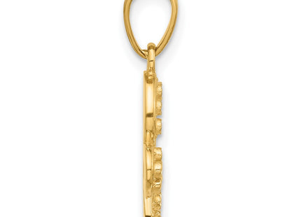 14k Yellow & Rhodium Pendants Style C4878 - Classique Jewelry Inc.