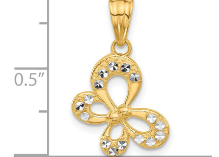 14k Yellow & Rhodium Pendants Style C4878 - Classique Jewelry Inc.