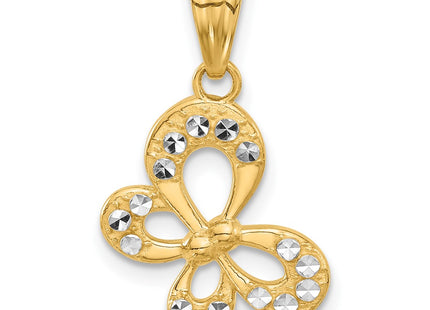 14k Yellow & Rhodium Pendants Style C4878 - Classique Jewelry Inc.