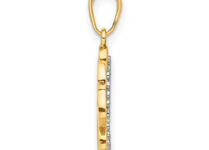 14k Yellow & Rhodium Pendants Style C4881 - Classique Jewelry Inc.