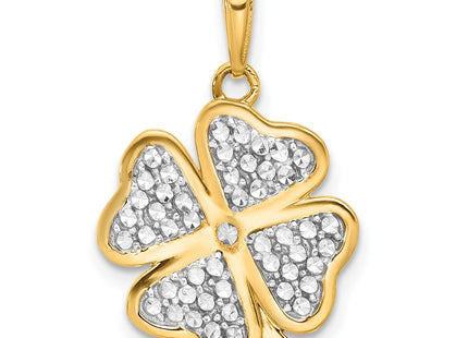 14k Yellow & Rhodium Pendants Style C4881 - Classique Jewelry Inc.