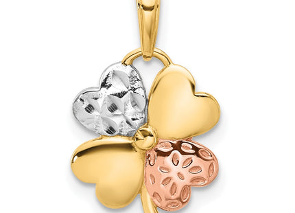 14k Yellow & Rhodium Pendants Style C4882 - Classique Jewelry Inc.