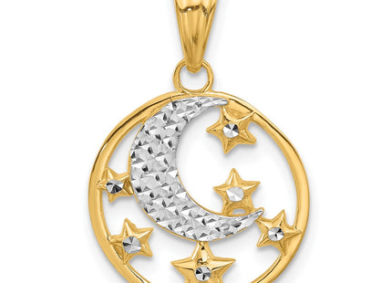 14k Yellow & Rhodium Pendants Style C4883 - Classique Jewelry Inc.