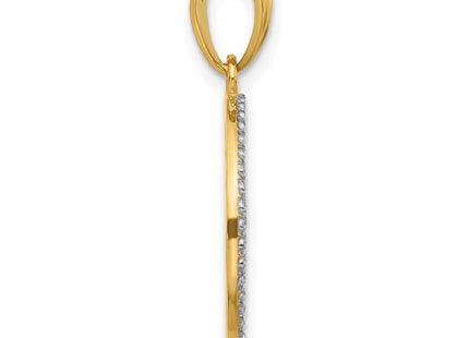 14k Yellow & Rhodium Pendants Style C4884 - Classique Jewelry Inc.