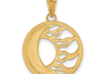 14k Yellow & Rhodium Pendants Style C4884 - Classique Jewelry Inc.