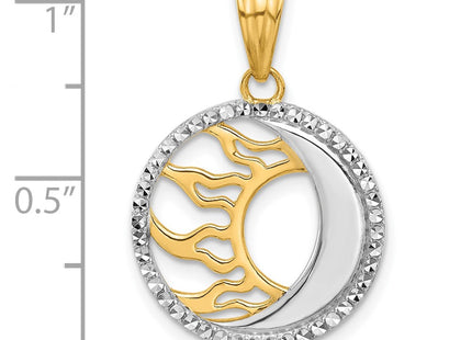 14k Yellow & Rhodium Pendants Style C4884 - Classique Jewelry Inc.