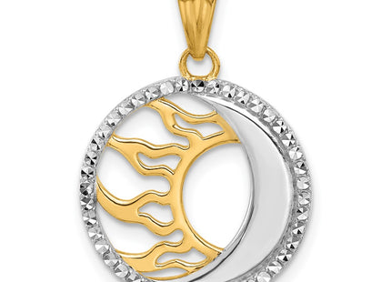 14k Yellow & Rhodium Pendants Style C4884 - Classique Jewelry Inc.