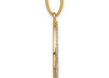 14k Yellow & Rhodium Pendants Style C4886 - Classique Jewelry Inc.