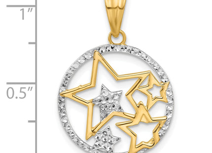14k Yellow & Rhodium Pendants Style C4886 - Classique Jewelry Inc.