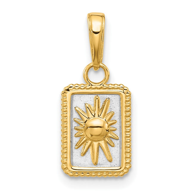 14k Yellow & Rhodium Pendants Style C4887 - Classique Jewelry Inc.