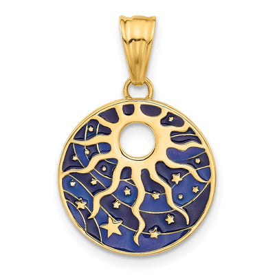 14K gold star pendant