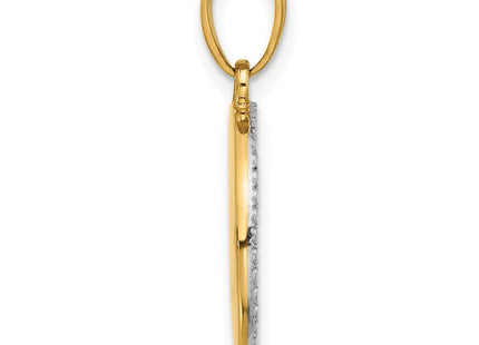 14k Yellow & Rhodium Pendants Style C4889 - Classique Jewelry Inc.