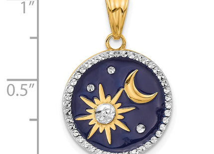 14k Yellow & Rhodium Pendants Style C4889 - Classique Jewelry Inc.