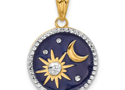 14k Yellow & Rhodium Pendants Style C4889 - Classique Jewelry Inc.