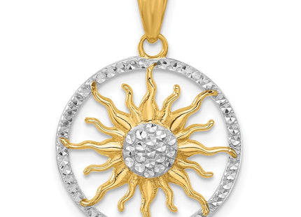 14k Yellow & Rhodium Pendants Style C4890 - Classique Jewelry Inc.
