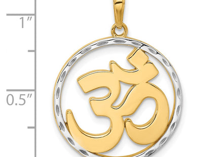 14k Yellow & Rhodium Pendants Style C4892 - Classique Jewelry Inc.