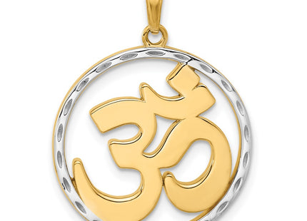 14k Yellow & Rhodium Pendants Style C4892 - Classique Jewelry Inc.