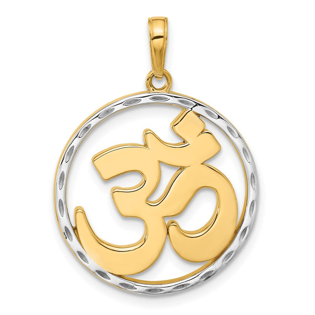 14k Yellow & Rhodium Pendants Style C4892 - Classique Jewelry Inc.
