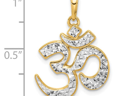 14k Yellow & Rhodium Pendants Style C4893 - Classique Jewelry Inc.