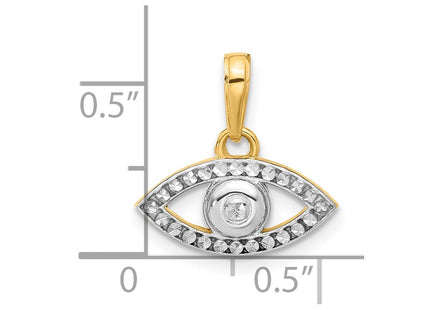 14k Yellow & Rhodium Pendants Style C4895 - Classique Jewelry Inc.