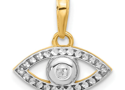 14k Yellow & Rhodium Pendants Style C4895 - Classique Jewelry Inc.