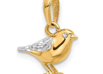 14k Yellow & Rhodium Pendants Style C4898 - Classique Jewelry Inc.