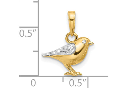 14k Yellow & Rhodium Pendants Style C4898 - Classique Jewelry Inc.