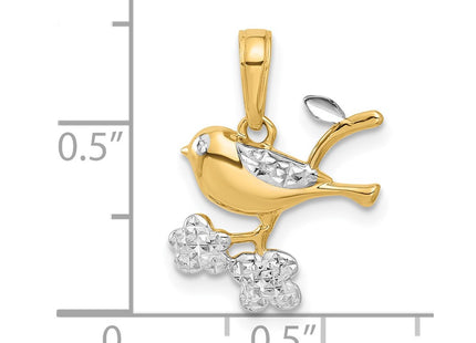 14k Yellow & Rhodium Pendants Style C4899 - Classique Jewelry Inc.