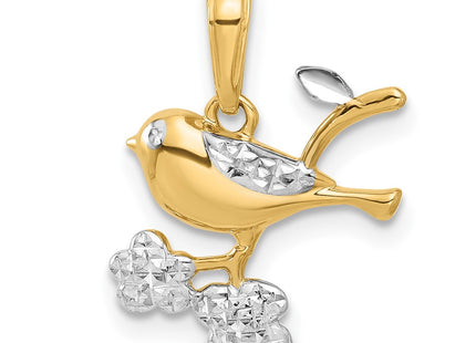 14k Yellow & Rhodium Pendants Style C4899 - Classique Jewelry Inc.