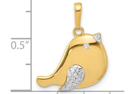 14k Yellow & Rhodium Pendants Style C4900 - Classique Jewelry Inc.