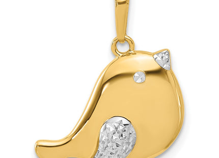 14k Yellow & Rhodium Pendants Style C4900 - Classique Jewelry Inc.