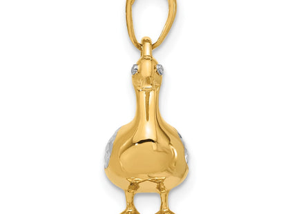 14k Yellow & Rhodium Pendants Style C4901 - Classique Jewelry Inc.
