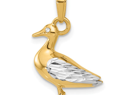 14k Yellow & Rhodium Pendants Style C4901 - Classique Jewelry Inc.