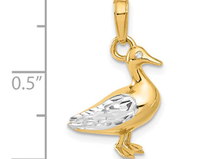 14k Yellow & Rhodium Pendants Style C4901 - Classique Jewelry Inc.