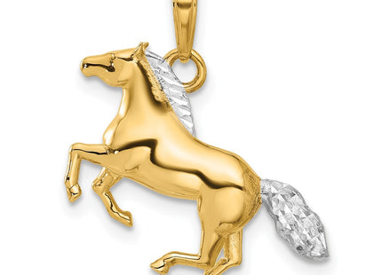 14k Yellow & Rhodium Pendants Style C4902 - Classique Jewelry Inc.