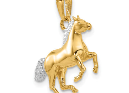 14k Yellow & Rhodium Pendants Style C4902 - Classique Jewelry Inc.