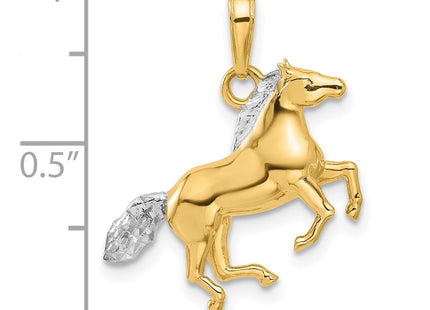 14k Yellow & Rhodium Pendants Style C4902 - Classique Jewelry Inc.