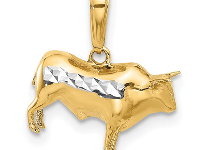 14k Yellow & Rhodium Pendants Style C4903 - Classique Jewelry Inc.