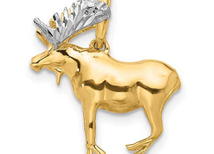 14k Yellow & Rhodium Pendants Style C4904 - Classique Jewelry Inc.