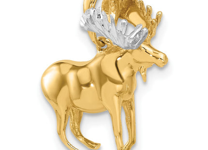 14k Yellow & Rhodium Pendants Style C4904 - Classique Jewelry Inc.