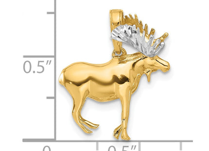 14k Yellow & Rhodium Pendants Style C4904 - Classique Jewelry Inc.