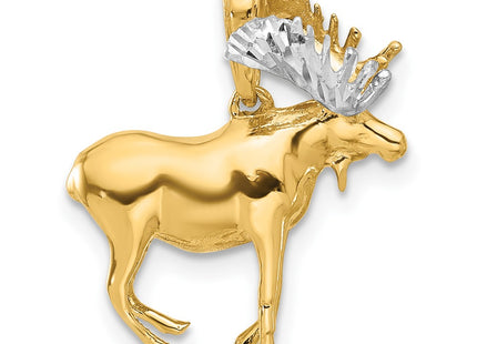 14k Yellow & Rhodium Pendants Style C4904 - Classique Jewelry Inc.