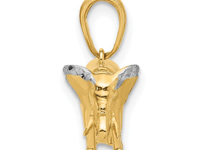 14k Yellow & Rhodium Pendants Style C4905 - Classique Jewelry Inc.