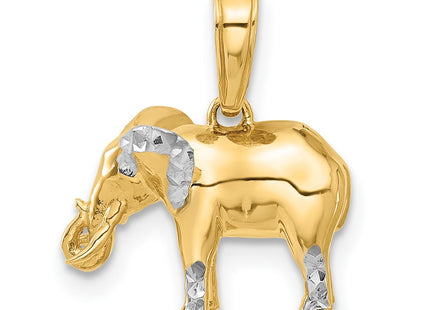14k Yellow & Rhodium Pendants Style C4905 - Classique Jewelry Inc.