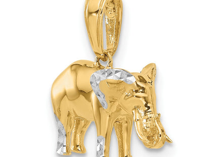 14k Yellow & Rhodium Pendants Style C4905 - Classique Jewelry Inc.