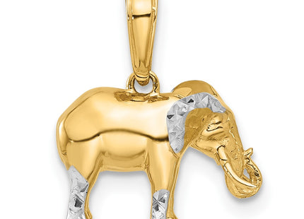 14k Yellow & Rhodium Pendants Style C4905 - Classique Jewelry Inc.